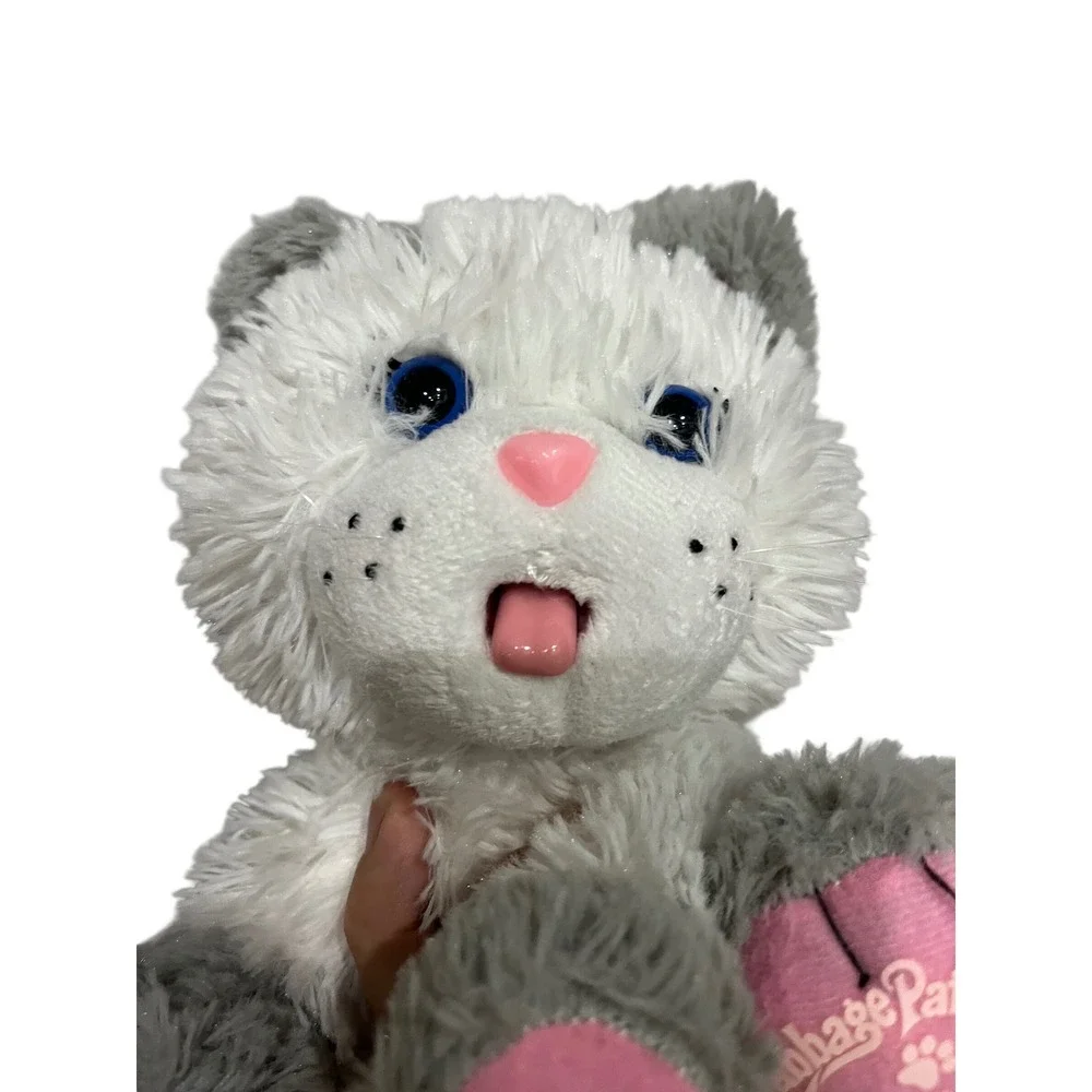 Cabbage Patch Kids Adoptimals Kitten Plush White Grey Blue‎ Eyes Xavier Roberts